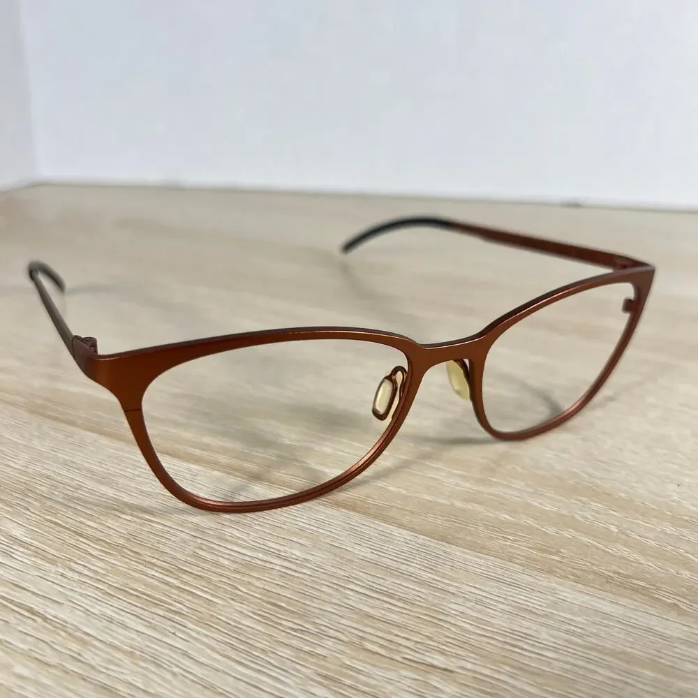 NWOT Orgreen Nastassja 833 Eyeglasses Burnt Orange Frame Only Titanium 53-17-140